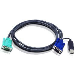 Câble KVM 2L-5202U - USB/VGA vers SPHD 1.2m