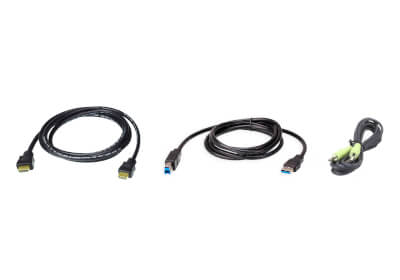 Kit de câbles KVM USB HDMI de 1,8 M