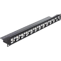 Panneau de brassage nu 19" 1U HB 24 ports Keystone