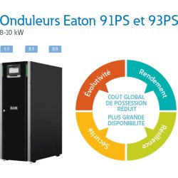 Eaton 91PS 10kW avec 32 batteries 9 Ah + MBS