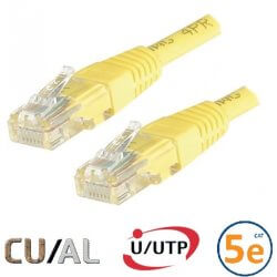 Cordon RJ45 Cat 5e U/UTP Classic  0.3m jaune