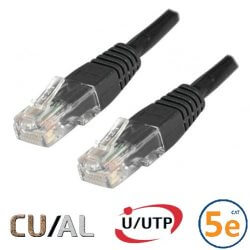 Cordon RJ45 Cat 5e U/UTP Classic  0.3m noir