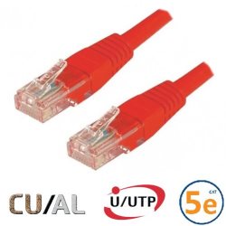 Cordon RJ45 Cat 5e U/UTP Classic  0.3m rouge