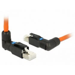 Connecteur RJ45 Cat 6a STP coudé ajustable