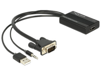 Adaptateur VGA M + audio vers HDMI (alim usb)