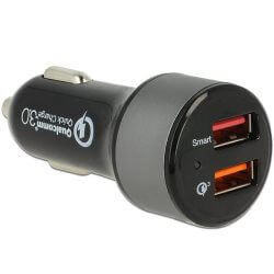 Chargeur USB allume cigare 2 ports dont un QC 3.0