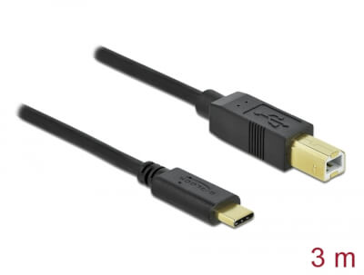 Câble USB Type C 2.0 Mâle / B Mâle 3m