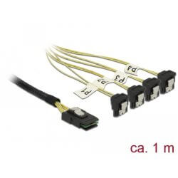 Cable Mini SAS SFF-8087 > 4 xSata 7 coudé 1m