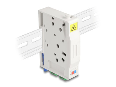 Adaptateur fibre rail Din 2xSC/APC Simplex Monom.