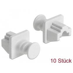 Pack de 10 obturateurs pour port RJ45 blanc