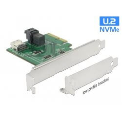 Carte PCIe U.2 NVMe SFF-8654 4i +SFF-8643 Dual Pr.