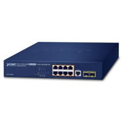 Switch L2/L4 19" 8 Giga PoE at Ext Mode 2 SFP 140W
