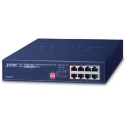 Switch 10" 8x Gigabit dont 4 PoE+ at 60W ext. mode