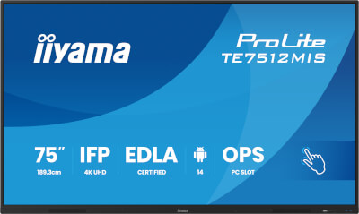 Moniteur 75'' VA tactile interactif 4K UHD Android