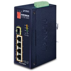 Switch indus IP30 4x 100Mbits PoE + SFP -40/+75°