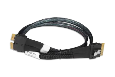 Câble SFF-8654 SlimSAS 8i vers 2x SlimSAS 4i 0.5m