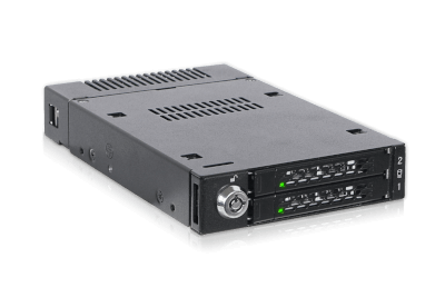 Rack amovible 2x SSD NVMe M.2 PCIe 3.5" comp tri