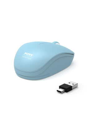 Souris collection Wireless 3 boutons USB Bleue