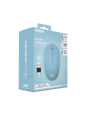 Souris collection Wireless 3 boutons USB Bleue