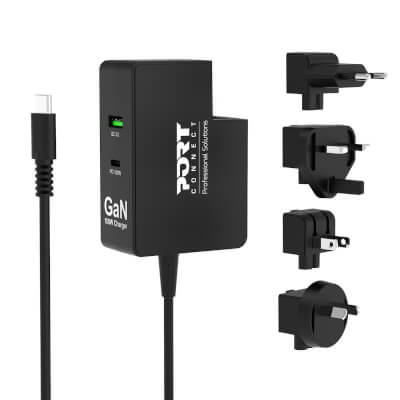 Alim  USB 100W GaN USB A + 2 x USB C multi régions