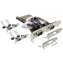 Carte PCI Express 6 ports série RS232 Dual Profile