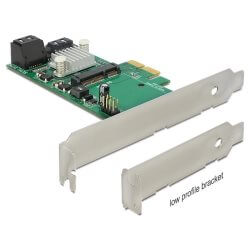 Carte PCI Express Sata 6Gbps 3 + 1 mSata int. DP