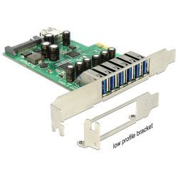 Carte PCI Express USB 3.0 6+1 ports Dual Profile