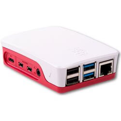 Boitier Blanc/Rouge  pour Raspberry PI 4 B