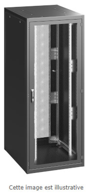 Baie Serv noire 42U 600x1000 2 x portes aj. 800kg
