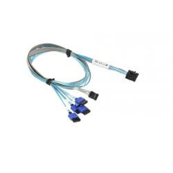 Cable mini SAS HD avec Sideband vers 4 SATA