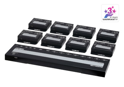 Splitter HDMI 4K Cat 6 avec 8 récepteurs