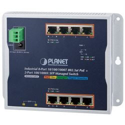 Switch mural 8 Giga PoE at +2 SFP IP30 -40/+75° L2