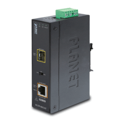 Transceiver Indus 1xRJ45 Giga PoE at 30W 1xSFP
