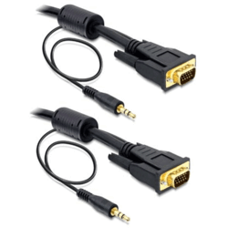 Câble vidéo VGA + audio Mâle / Mâle 5m
