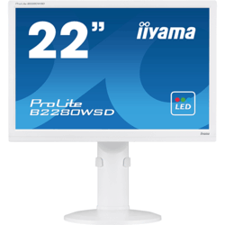 Moniteur LED 22"Wide VGA /DVI HP pied ajust blanc