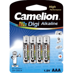 Pack 4 piles Digi alcaline LR03 AAA Long life