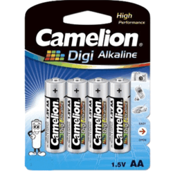 Pack 4 piles Digi alcaline LR06 AA Long life