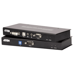 Console extender Cat 5 USB DVI audio série RS232
