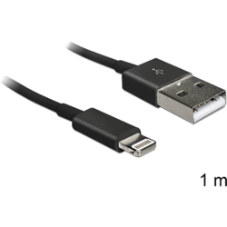 Câble USB 2.0 Iphone 5/5S/5C lightning noir 1m