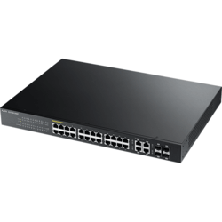 Switch 19" Smart 24 ports Giga POE + 4 Combo SFP