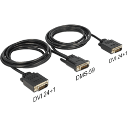 Câble DMS-59 mâle vers 2x DVI 24+1 mâle 2m