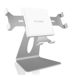 Support pour iPad 1/2 aluminium orientable gris