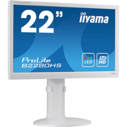 Moniteur LED 21 5" Full HD VGA/DVI HP pivot blanc