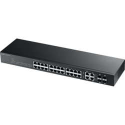 Switch 19" Smart 24 ports Giga + 4 Combo SFP