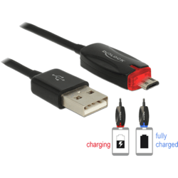 Câble USB 2.0 A M / Micro B M 1m voyant de charge