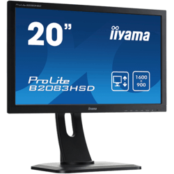 Moniteur LED 19 5" 16/9 HD VGA/DVI pied ajust