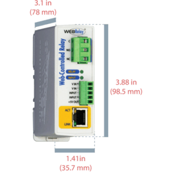 WebRelay 1S 12A + 1 In 4-26Vdc alim 9-28Vdc