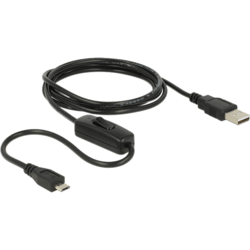 Câble alimentation USB Raspberry Pi + intérrupteur