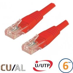 Cordon RJ45 Cat 6 U/UTP Classic 30cm rouge