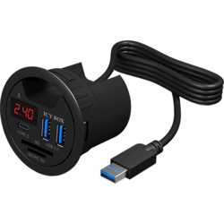 Hub USB 3.0 chargeur 2+1 ports + 2 SD à encastrer